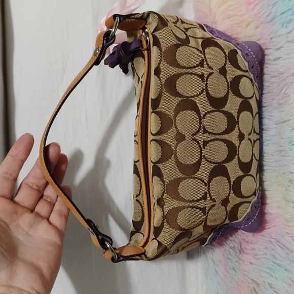 SALE! Coach Mini Vintage Y2K Signature Print Handbag W Hangtag Gently Used - Picture 6 of 13